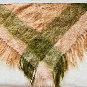 Vintage Glen Cree All Mohair Green Beige Wrap From The Cree Mills – Scot…